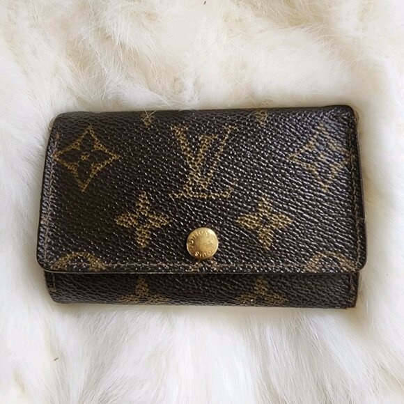 Vintage 1993 Louis Vuitton Key Holder Monogram Canvas 6 Key ET0913 - Picture 1 of 10